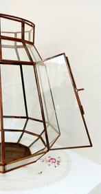 TERRARIUM, geometrisch. BROSTE metaal glaskast H.37/Ø.35 cm., Huis en Inrichting, Gebruikt, Ophalen