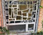 glas in beton panneel 60's- 70's., Ophalen