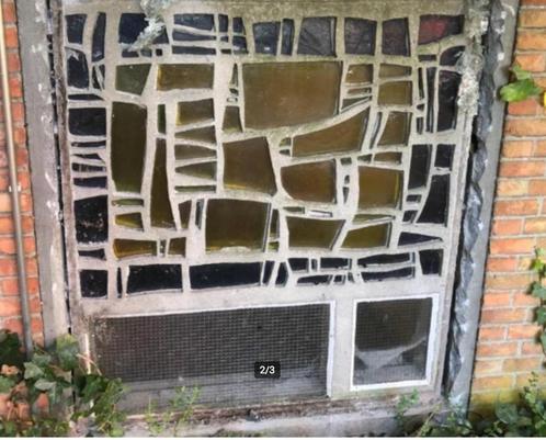 glas in beton panneel 60's- 70's., Antiek en Kunst, Kunst | Designobjecten, Ophalen