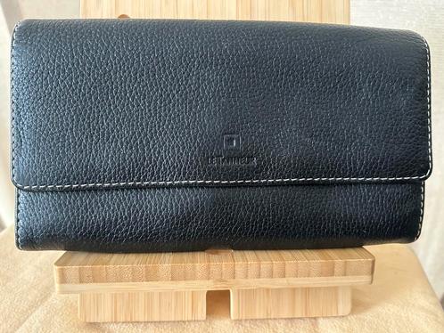 Le tanneur grand portefeuille cuir noir grainé, Handtassen en Accessoires, Portemonnees, Zwart, Leder, Ophalen of Verzenden