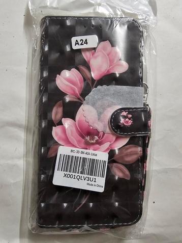 Samsung A24 Telefoonhoesje - Nieuw! Stijlvolle Roze Bloemen beschikbaar voor biedingen