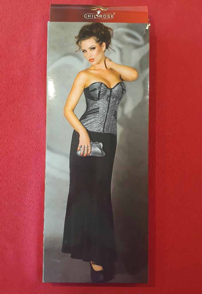 Corset Silver Chilirose, Kleding | Dames, Ondergoed en Lingerie, Body of Korset, Zwart, Ophalen of Verzenden