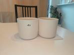 Elho Brussels Soft Round wit  14 cm en 16 cm, Tuin en Terras, Bloempotten, Ophalen of Verzenden, Zo goed als nieuw