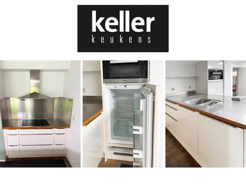 Nederlandse Keller eiland keuken, met inox werkblad en Miele, Huis en Inrichting, Keuken | Complete keukens, Gebruikt, Crème, Staal of Inox