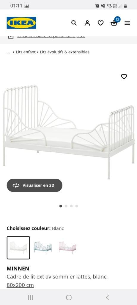 IKEA uitschuifbaar bed, Kinderen en Baby's, Kinderkamer | Bedden, Gebruikt, Ophalen