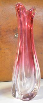 vase val saint lambert rouge 34 cm V.S.L., Antiquités & Art, Antiquités | Verre & Cristal, Enlèvement ou Envoi
