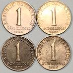 Oostenrijk 4 x 1 schilling      (714), Ophalen of Verzenden, België
