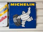 Groot MICHELIN emaille reclamebord, Ophalen of Verzenden, Gebruikt, Reclamebord