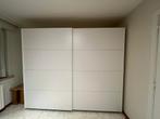 Witte kleerkast met 2 schuifdeuren, Ophalen, Gebruikt, 200 cm of meer, Met hangruimte