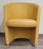 Prachtig geel design lederen zeteltje, Rolf Benz, Ophalen