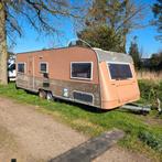 Caravan stacaravan werfkeet camping 6 slaapplaatsen Badkamer, Rondzit, Bedrijf, 6 tot 7 meter, Knaus