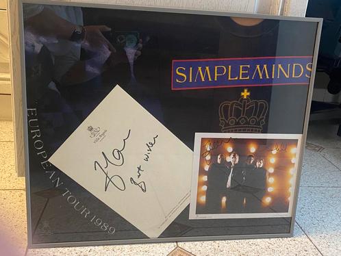 Cadre Simple Minds autographe Jim Kerr collector, TV, Hi-fi & Vidéo, Photo | Cadres photo, Comme neuf