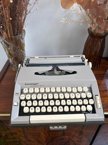 Vintage typemachine Scheidegger Princess-Matic & cursus 1965, Enlèvement, Comme neuf