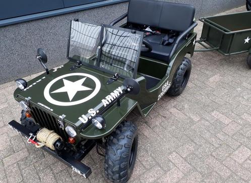 Willys Mini Jeep Nieuw in België150cc full options Geveerd., Kinderen en Baby's, Speelgoed | Buiten | Voertuigen en Loopfietsen