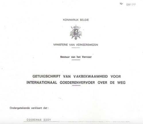 Internationale vakbekwaamheid vervoer, Livres, Transport, Enlèvement