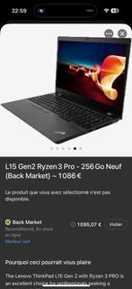 Lenovo ThinkPad L15 Gen 2 Ryzen Pro processor, Enlèvement ou Envoi, Comme neuf, SSD