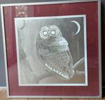 uil zilverkleurig print, Ophalen