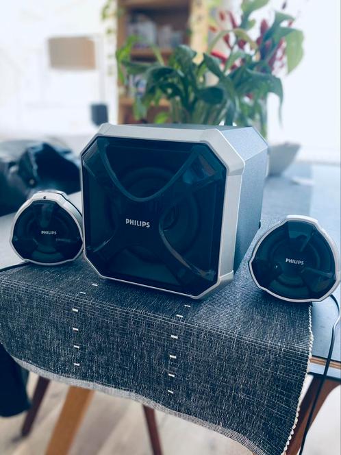 Enceintes Philips Audio PC400, Computers en Software, Pc speakers, Gebruikt, Ophalen