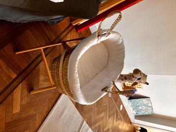 Rotan wieg met bekleding, Enlèvement, Comme neuf, Moins de 140 cm