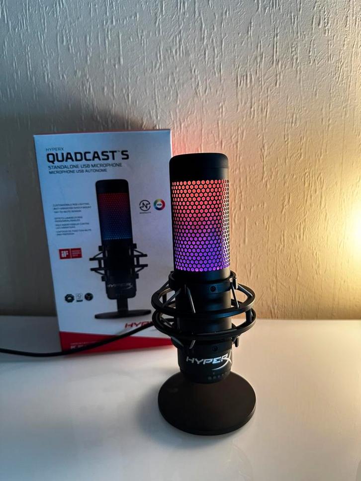 Hyperx quadcast S met RGB, Muziek en Instrumenten, Microfoons, Zo goed als nieuw, Studiomicrofoon, Ophalen