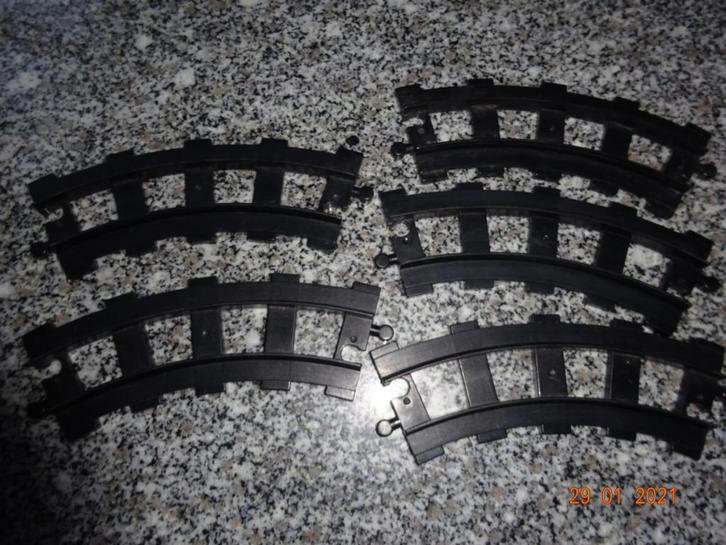 duplo, set van 5 zwarte, gebogen rails voor manueel treintje, Kinderen en Baby's, Speelgoed | Duplo en Lego, Duplo, Ophalen of Verzenden