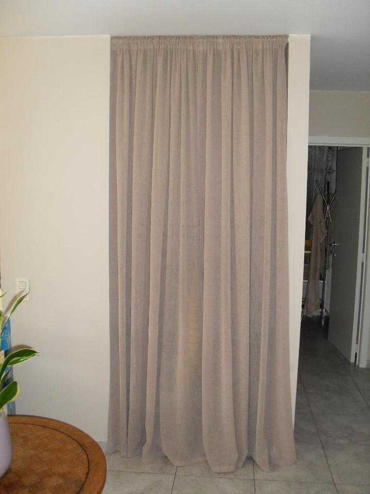 La Redoute paar glasgordijnen, Huis en Inrichting, Stoffering | Gordijnen en Lamellen, Zo goed als nieuw, 200 cm of meer, 100 tot 150 cm
