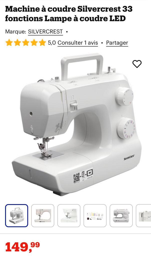 machine à coudre singer Silvercrest, Hobby & Loisirs créatifs, Machines à coudre & Accessoires, Comme neuf, Machine à coudre, Singer