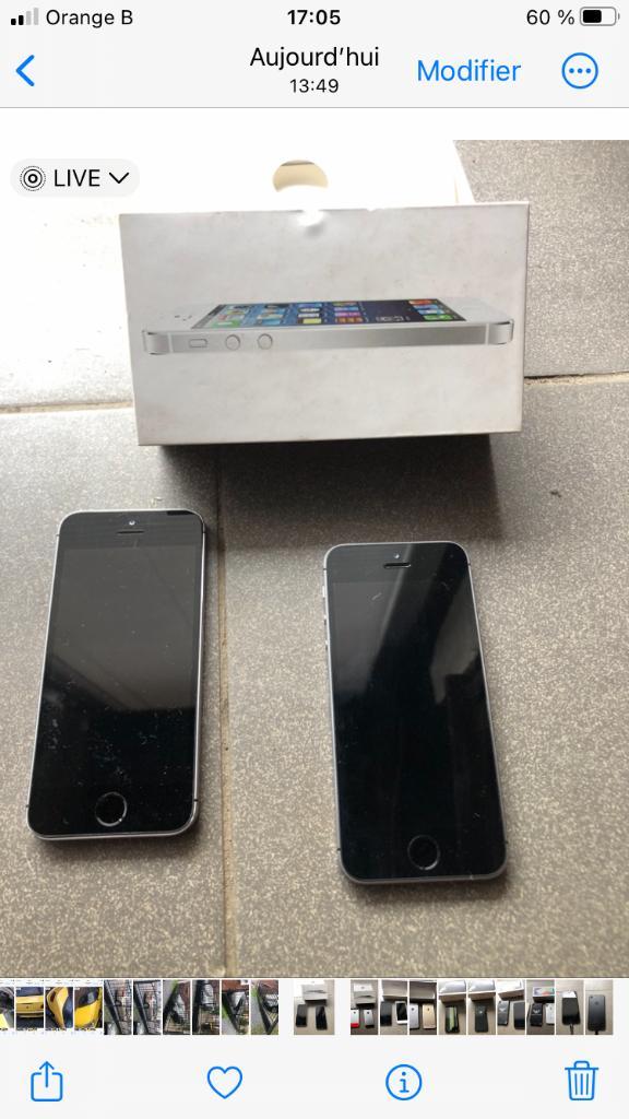 Lot Apple Iphone et Apple Macbook, Telecommunicatie, Mobiele telefoons | Apple iPhone, iPhone 5S, Grijs, Ophalen of Verzenden