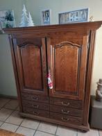 Vol eiken livingset, Huis en Inrichting, Kasten | Vitrinekasten, Ophalen, Gebruikt, 100 tot 150 cm, 100 tot 150 cm