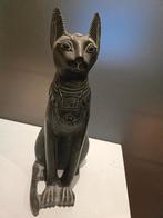 Egyptisch beeld poes godin Bastet volle steen, Ophalen of Verzenden