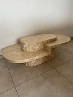 Travertin - table vintage en mactan Magnussen Ponte, Maison & Meubles, Comme neuf, 50 à 100 cm, 100 à 150 cm, Autres matériaux