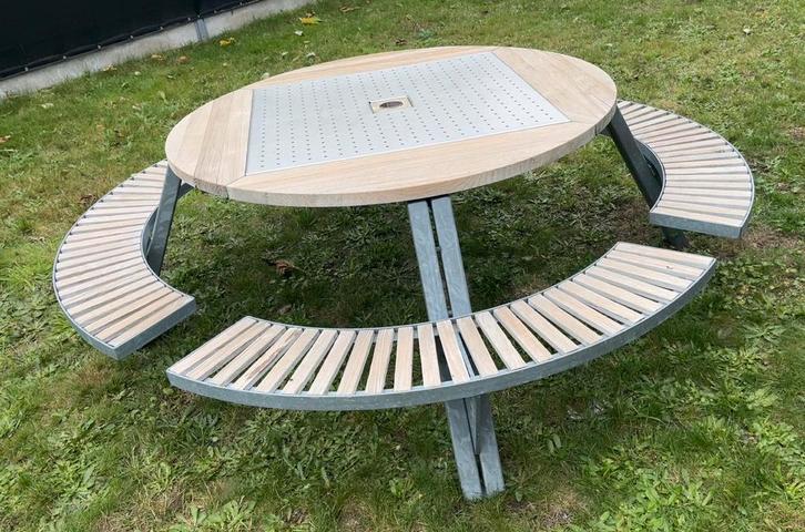 Extremis Gargantua, Tuin en Terras, Picknicktafels, Rond, Hout, Ophalen