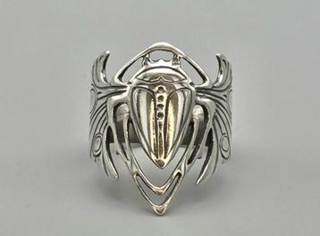 Zilveren Art Nouveau ring met Meikever. 2025/564 beschikbaar voor biedingen