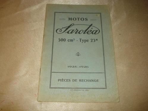 SAROLEA 500cc 23M Catalogue des Pièces de Rechange 1925-1926, Auto diversen, Handleidingen en Instructieboekjes, Ophalen of Verzenden