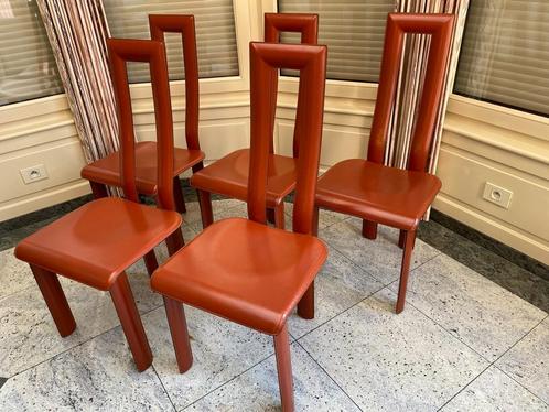 5 design lederen stoelen Antonello Mosca - Regia, Maison & Meubles, Chaises, Utilisé, Cinq, Six Chaises ou plus, Cuir, Autres couleurs