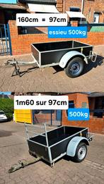 Eenassige aanhangwagen van 500 kg, Ophalen, Zo goed als nieuw