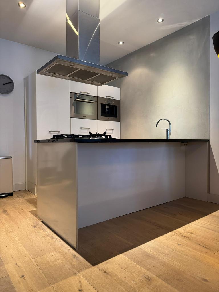 Îlot de cuisine à haute brillance + équipement + DÉMONTÉ, Avec îlot, Enlèvement ou Envoi, Granit ou Pierre, Cuisine à mur double