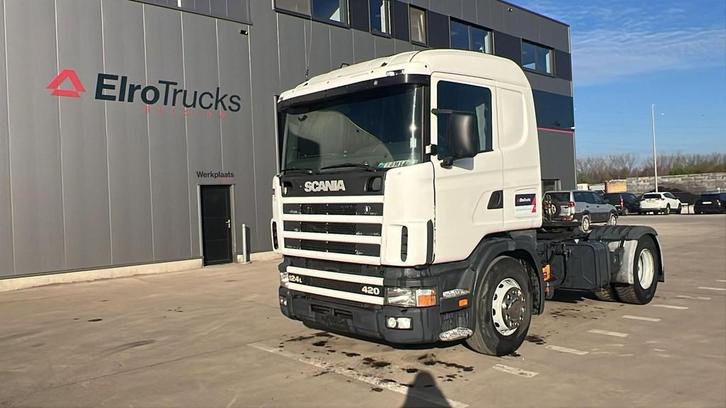 Scania 124-420 (CUMMINS / PTO / POMPE HYDRAULIQUE / HYDRAULI, Autos, Camions, Entreprise, Achat, ABS, Vitres électriques, Phares antibrouillard