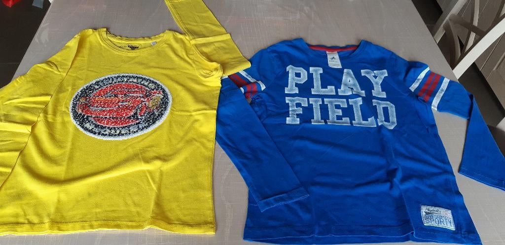 2 t-shirts longues, taille 10 ans, Enlèvement ou Envoi, Comme neuf, Garçon, Pull ou Veste