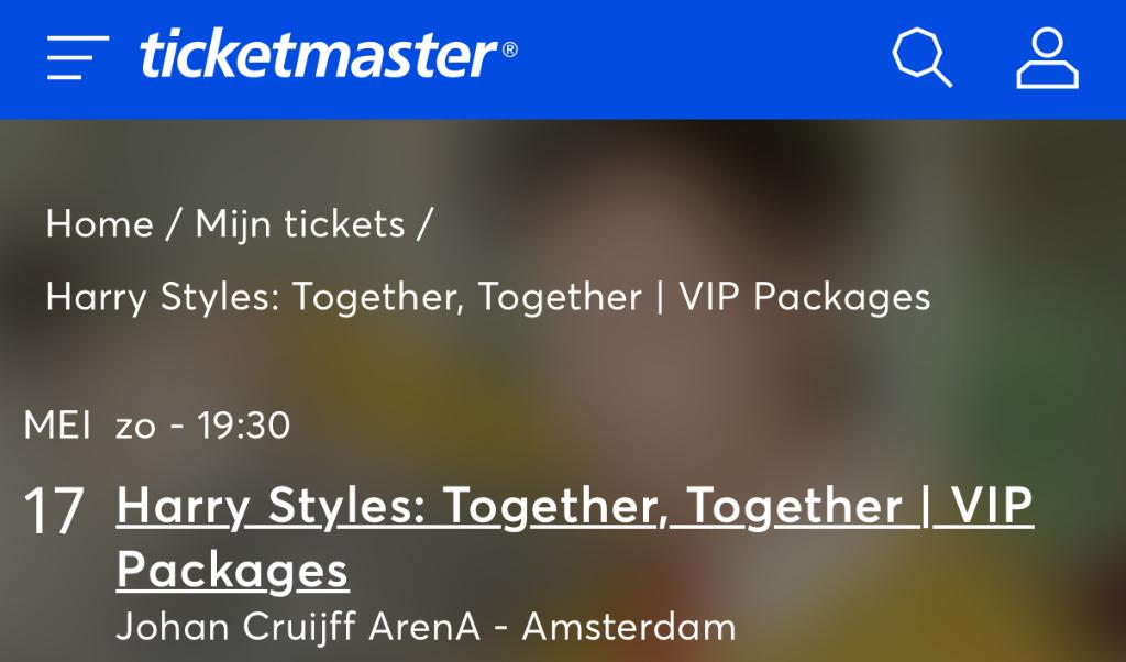 2 tickets Harry Styles 17/5 VIP, Twee personen, Mei