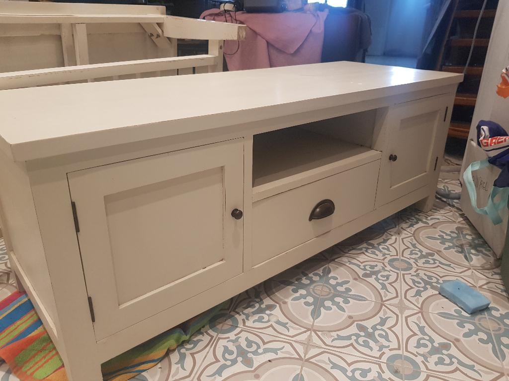 Tv meubel, Ophalen of Verzenden, Gebruikt, Overige houtsoorten, Landelijk