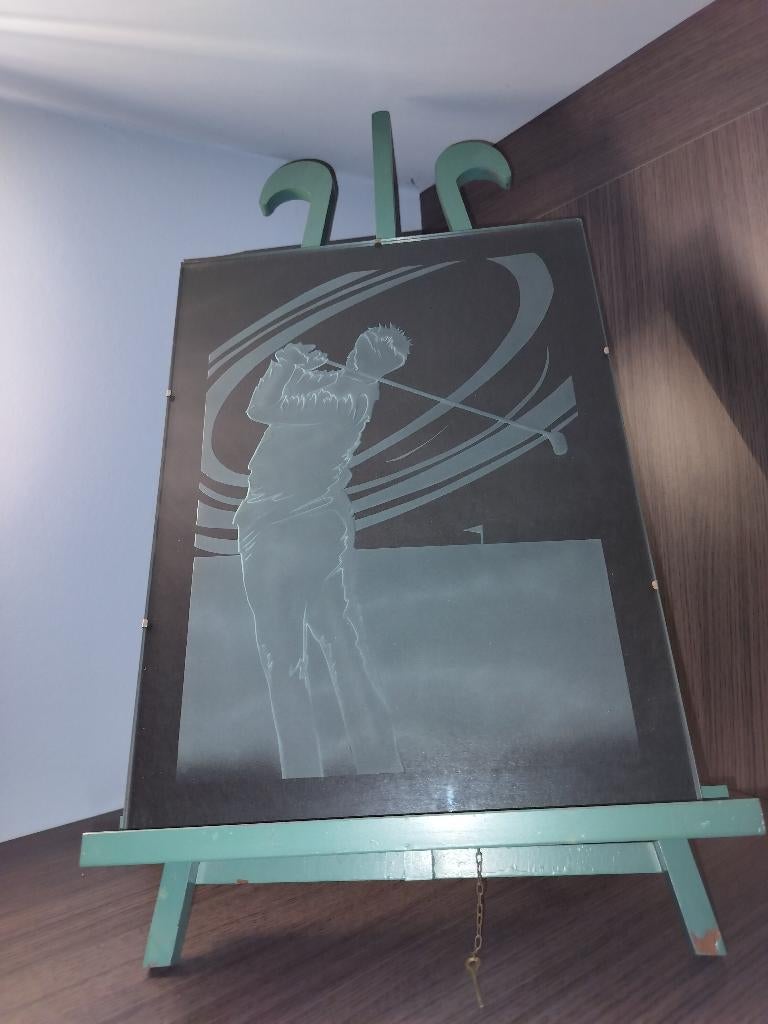 ️‍️ STIJLVOL GLASPANEEL GOLFER – INCL. EZEL, Ophalen