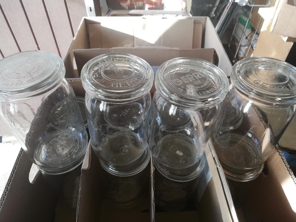 Weckpotten met deksel 1,5 liter 95 stuks, Huis en Inrichting, Keuken | Keukenbenodigdheden, Zo goed als nieuw, Ophalen