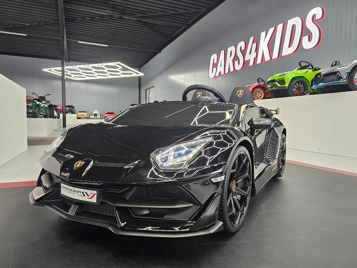 Kinderauto Lamborghini Aventador - 24 volt - leren zit - RC, Enfants & Bébés, Jouets | Véhicules en jouets, Neuf, Télécommande