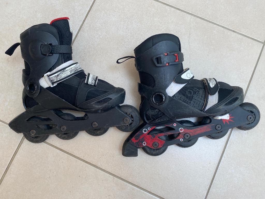 Roller enfants Oxelo 34/36, Sports & Fitness, Autres marques, Rollers 4 roues en ligne, Enlèvement ou Envoi, Réglable
