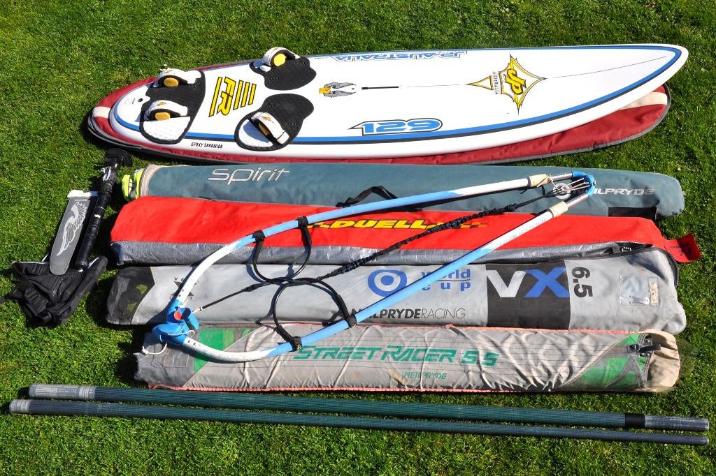 JP 129 Freeride complete set, Watersport en Boten, Windsurfen, Ophalen, 250 tot 300 cm, Met draagtas, Complete set