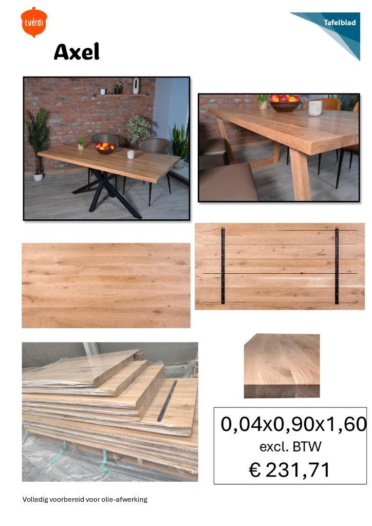 plateaux de table en chêne, Maison & Meubles, Tables | Tables à manger, Neuf, 50 à 100 cm, 150 à 200 cm, Cinq personnes ou plus