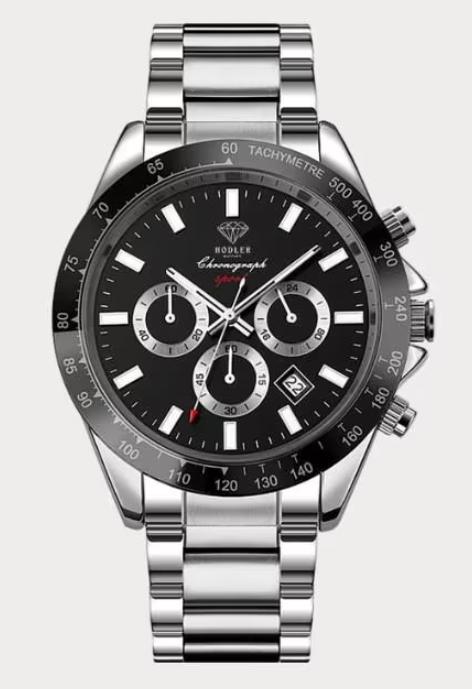 Uurwerk chronograph, Overige merken, Staal, Staal, Polshorloge