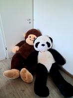 Peluches géantes XXL (+1m50) panda & singe – effet waouh, Enlèvement, Comme neuf, Autres types