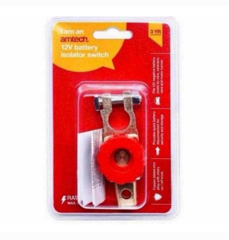 Amtech 12V Battery isolator switch - Accu schakelaar knop, Ophalen of Verzenden, Nieuw